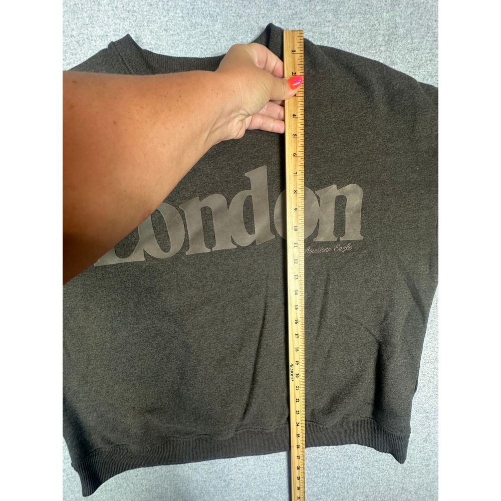 NWOT American Eagle London Sweatshirt Womens XL Brown Oversized Graphic Pullover - Picture 7 of 9